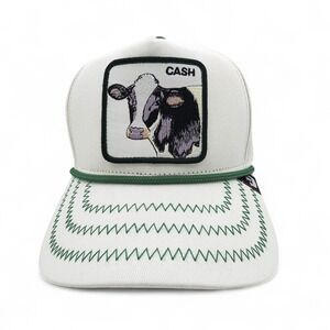 Goorin Bros Trucker Hat Animal Farm The Cash‎ Cow White Snapback NEW PLEASE READ